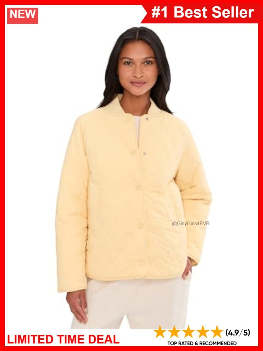 Varley Luca Quilted Jacket Lightweight Warm Nylon Full Zip